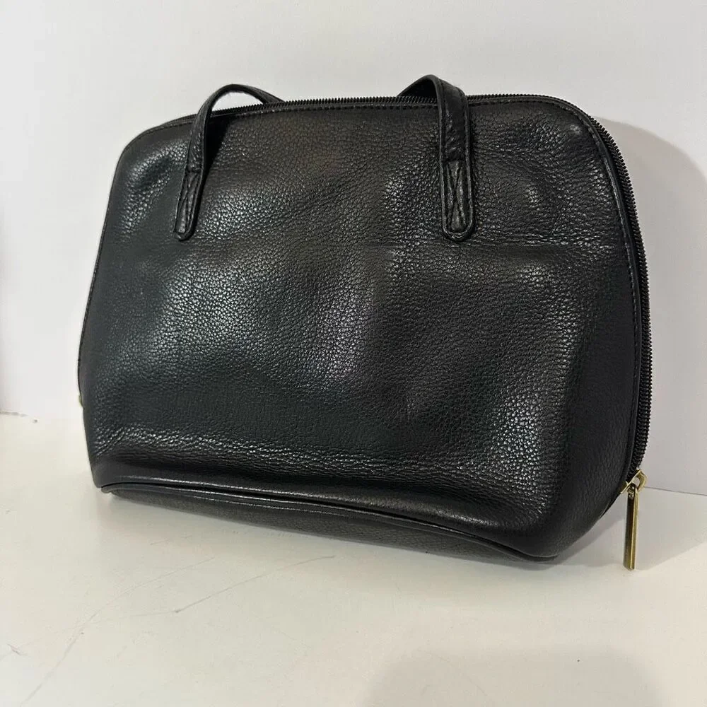 Stone Mountain Shoulder Bag Purse Black Leather